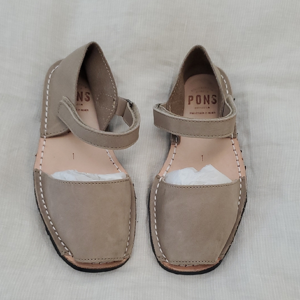 Like New Kid's Pons Taupe Frailera Avarca Leather Sandals